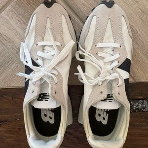 New Balance Women’s 327 Cream and Black Sneakers